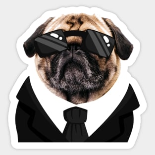 business Dog Funny Sticker